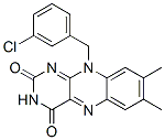 Benzo(g)pteridine-2,4(3H,10H)-dione, 10-((3-chlorophenyl)methyl)-7,8-d imethyl- CAS#: 65424-64-8