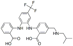 Benzoic  acid,  2-[[2-[(2-carboxyphenyl)amino]-5-(trifluoromethyl)phenyl]amino]-5-[[(2-methylpropyl)amino]methyl]- CAS#: 640280-67-7