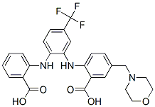Benzoic  acid,  2-[[2-[(2-carboxyphenyl)amino]-5-(trifluoromethyl)phenyl]amino]-5-(4-morpholinylmethyl)- CAS#: 640280-84-8