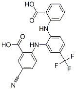 Benzoic  acid,  2-[[2-[(2-carboxyphenyl)amino]-5-(trifluoromethyl)phenyl]amino]-5-cyano- CAS#: 640280-35-9