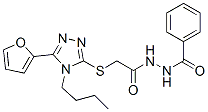 Benzoic acid, 2-[[[4-butyl-5-(2-furanyl)-4H-1,2,4-triazol-3-yl]thio]acetyl]hydrazide (9CI) CAS#: 606111-45-9
