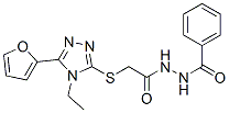 Benzoic acid, 2-[[[4-ethyl-5-(2-furanyl)-4H-1,2,4-triazol-3-yl]thio]acetyl]hydrazide (9CI) CAS#: 606111-63-1