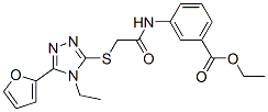 Benzoic acid, 3-[[[[4-ethyl-5-(2-furanyl)-4H-1,2,4-triazol-3-yl]thio]acetyl]amino]-, ethyl ester (9CI) CAS#: 606111-50-6