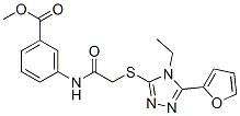 Benzoic acid, 3-[[[[4-ethyl-5-(2-furanyl)-4H-1,2,4-triazol-3-yl]thio]acetyl]amino]-, methyl ester (9CI) CAS#: 606111-54-0