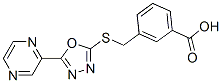 Benzoic acid, 3-[[(5-pyrazinyl-1,3,4-oxadiazol-2-yl)thio]methyl]- (9CI) CAS#: 604740-31-0