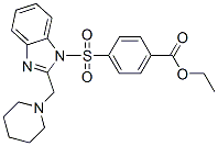 Benzoic acid, 4-[[2-(1-piperidinylmethyl)-1H-benzimidazol-1-yl]sulfonyl]-, ethyl ester (9CI) CAS#: 606114-49-2