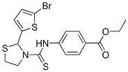 Benzoic acid, 4-[[[2-(5-bromo-2-thienyl)-3-thiazolidinyl]thioxomethyl]amino]-, ethyl ester (9CI) CAS#: 590380-02-2