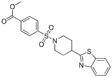 Benzoic acid, 4-[[4-(2-benzothiazolyl)-1-piperidinyl]sulfonyl]-, methyl ester (9CI) CAS#: 606082-34-2