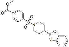 Benzoic acid, 4-[[4-(2-benzoxazolyl)-1-piperidinyl]sulfonyl]-, methyl ester (9CI) CAS#: 606082-35-3