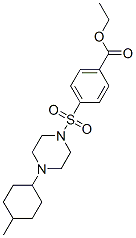 Benzoic acid, 4-[[4-(4-methylcyclohexyl)-1-piperazinyl]sulfonyl]-, ethyl ester (9CI) CAS#: 604762-05-2
