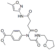 Benzoic acid, 4-[[4-[(5-methyl-3-isoxazolyl)amino]-1,4-dioxobutyl][2-oxo-2-[[(tetrahydro-2-furanyl)methyl]amino]ethyl]amino]-, methyl ester (9CI) CAS#: 602322-38-3