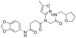 Butanediamide, N-1,3-benzodioxol-5-yl-N-(5-methyl-3-isoxazolyl)-N-[2-oxo-2-[[(tetrahydro-2-furanyl)methyl]amino]ethyl]- (9CI) CAS#: 602322-40-7