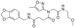 Butanediamide, N-(1,3-benzodioxol-5-ylmethyl)-N-[2-[(2-methoxyethyl)amino]-2-oxoethyl]-N-(5-methyl-3-isoxazolyl)- (9CI) CAS#: 606098-29-7