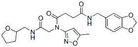 Butanediamide, N-(1,3-benzodioxol-5-ylmethyl)-N-(5-methyl-3-isoxazolyl)-N-[2-oxo-2-[[(tetrahydro-2-furanyl)methyl]amino]ethyl]- (9CI) CAS#: 602322-18-9