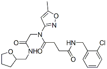 Butanediamide, N-[(2-chlorophenyl)methyl]-N-(5-methyl-3-isoxazolyl)-N-[2-oxo-2-[[(tetrahydro-2-furanyl)methyl]amino]ethyl]- (9CI) CAS#: 602322-16-7