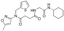 Butanediamide, N-[2-(cyclohexylamino)-2-oxoethyl]-N-(5-methyl-3-isoxazolyl)-N-(2-thienylmethyl)- (9CI) CAS#: 606098-20-8