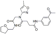 Butanediamide, N-(3-acetylphenyl)-N-(5-methyl-3-isoxazolyl)-N-[2-oxo-2-[[(tetrahydro-2-furanyl)methyl]amino]ethyl]- (9CI) CAS#: 602322-35-0