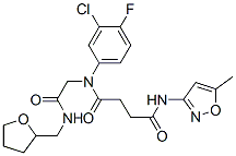 Butanediamide, N-(3-chloro-4-fluorophenyl)-N'-(5-methyl-3-isoxazolyl)-N-[2-oxo-2-[[(tetrahydro-2-furanyl)methyl]amino]ethyl]- (9CI) CAS#: 602322-11-2