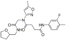 Butanediamide, N-(3-fluoro-4-methylphenyl)-N-(5-methyl-3-isoxazolyl)-N-[2-oxo-2-[[(tetrahydro-2-furanyl)methyl]amino]ethyl]- (9CI) CAS#: 602322-33-8