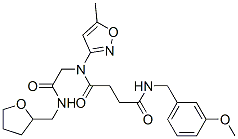 Butanediamide, N-[(3-methoxyphenyl)methyl]-N-(5-methyl-3-isoxazolyl)-N-[2-oxo-2-[[(tetrahydro-2-furanyl)methyl]amino]ethyl]- (9CI) CAS#: 602322-41-8