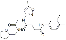 Butanediamide, N-(3,4-dimethylphenyl)-N-(5-methyl-3-isoxazolyl)-N-[2-oxo-2-[[(tetrahydro-2-furanyl)methyl]amino]ethyl]- (9CI) CAS#: 602322-26-9
