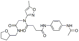 Butanediamide, N-[4-(acetylamino)phenyl]-N-(5-methyl-3-isoxazolyl)-N-[2-oxo-2-[[(tetrahydro-2-furanyl)methyl]amino]ethyl]- (9CI) CAS#: 602322-36-1