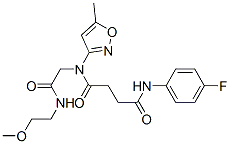 Butanediamide, N-(4-fluorophenyl)-N-[2-[(2-methoxyethyl)amino]-2-oxoethyl]-N-(5-methyl-3-isoxazolyl)- (9CI) CAS#: 606098-25-3