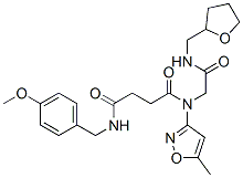 Butanediamide, N-[(4-methoxyphenyl)methyl]-N-(5-methyl-3-isoxazolyl)-N-[2-oxo-2-[[(tetrahydro-2-furanyl)methyl]amino]ethyl]- (9CI) CAS#: 602322-17-8