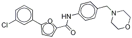 CID-2011756,5-(3-chlorophenyl)-N-(4-(MorpholinoMethyl)phenyl)furan-2-carboxaMide CAS#: 638156-11-3