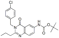 Carbamic acid, [3-[(4-chlorophenyl)methyl]-3,4-dihydro-4-oxo-2-propyl-6-quinazolinyl]-, 1,1-dimethylethyl ester (9CI) CAS#: 603120-11-2