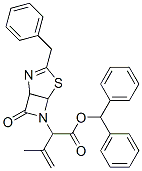 DIPHENYLMETHYL 2-(3-BENZYL-7-OXO-4-THIA-2,6-DIAZABICYCLO[3.2.0]HEPT-2-EN-6-YL)-3-METHYLBUT-3-ENOATE CAS#: 63457-21-6