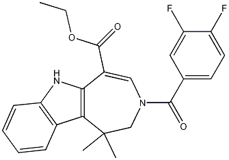 (E)-ethyl 3-(3,4-difluorobenzoyl)-1,1-dimethyl-1,2,3,6-tetrahydroazepino[4,5-b]indole-5-carboxylate CAS#: 629662-23-3