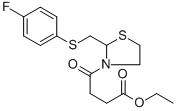 ETHYL 4-(2-([(4-FLUOROPHENYL)THIO]METHYL)-1,3-THIAZOLAN-3-YL)-4-OXOBUTANOATE CAS#: 648858-94-0