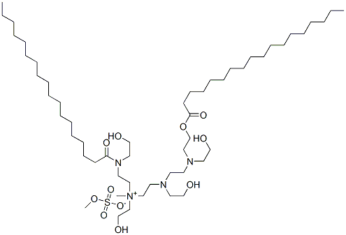 Ethanaminium, N-(2-hydroxyethyl)-N-[2-[(2-hydroxyethyl)[2-[(2-hydroxyethyl)[2-[(1-oxooctadecyl)oxy]ethyl]amino]ethyl]amino]ethyl]-2-[(2-hydroxyethyl)(1-oxooctadecyl)amino]-N-methyl-, methyl sulfate (salt) CAS#: 65060-04-0
