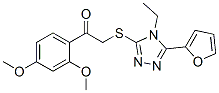 Ethanone, 1-(2,4-dimethoxyphenyl)-2-[[4-ethyl-5-(2-furanyl)-4H-1,2,4-triazol-3-yl]thio]- (9CI) CAS#: 606111-68-6