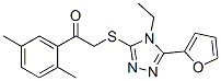 Ethanone, 1-(2,5-dimethylphenyl)-2-[[4-ethyl-5-(2-furanyl)-4H-1,2,4-triazol-3-yl]thio]- (9CI) CAS#: 606111-65-3