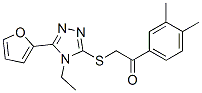 Ethanone, 1-(3,4-dimethylphenyl)-2-[[4-ethyl-5-(2-furanyl)-4H-1,2,4-triazol-3-yl]thio]- (9CI) CAS#: 606111-55-1