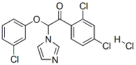 Ethanone, 2-(3-chlorophenoxy)-1-(2,4-dichlorophenyl)-2-(1H-imidazol-1-yl)-, monohydrochloride (9CI) CAS#: 68042-38-6