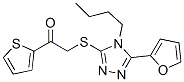 Ethanone, 2-[[4-butyl-5-(2-furanyl)-4H-1,2,4-triazol-3-yl]thio]-1-(2-thienyl)- (9CI) CAS#: 606111-41-5