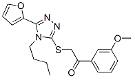 Ethanone, 2-[[4-butyl-5-(2-furanyl)-4H-1,2,4-triazol-3-yl]thio]-1-(3-methoxyphenyl)- (9CI) CAS#: 606111-43-7