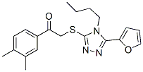 Ethanone, 2-[[4-butyl-5-(2-furanyl)-4H-1,2,4-triazol-3-yl]thio]-1-(3,4-dimethylphenyl)- (9CI) CAS#: 606111-39-1
