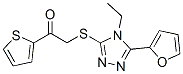 Ethanone, 2-[[4-ethyl-5-(2-furanyl)-4H-1,2,4-triazol-3-yl]thio]-1-(2-thienyl)- (9CI) CAS#: 606111-59-5