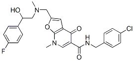 Furo[2,3-b]pyridine-5-carboxamide,  N-[(4-chlorophenyl)methyl]-2-[[[2-(4-fluorophenyl)-2-hydroxyethyl]methylamino]methyl]-4,7-dihydro-7-methyl-4-oxo- CAS#: 562101-91-1