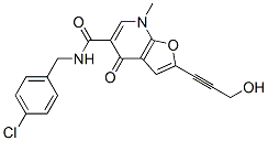 Furo[2,3-b]pyridine-5-carboxamide,  N-[(4-chlorophenyl)methyl]-4,7-dihydro-2-(3-hydroxy-1-propynyl)-7-methyl-4-oxo-  (9CI) CAS#: 562101-76-2