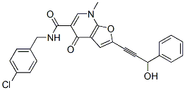 Furo[2,3-b]pyridine-5-carboxamide,  N-[(4-chlorophenyl)methyl]-4,7-dihydro-2-(3-hydroxy-3-phenyl-1-propynyl)-7-methyl-4-oxo-  (9CI) CAS#: 562101-82-0