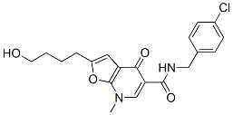 Furo[2,3-b]pyridine-5-carboxamide,  N-[(4-chlorophenyl)methyl]-4,7-dihydro-2-(4-hydroxybutyl)-7-methyl-4-oxo- CAS#: 562101-79-5