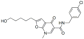 Furo[2,3-b]pyridine-5-carboxamide,  N-[(4-chlorophenyl)methyl]-4,7-dihydro-2-(5-hydroxypentyl)-7-methyl-4-oxo- CAS#: 562101-81-9