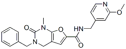 Furo[2,3-d]pyrimidine-6-carboxamide,  1,2,3,4-tetrahydro-N-[(2-methoxy-4-pyridinyl)methyl]-1-methyl-2-oxo-3-(phenylmethyl)- CAS#: 660819-03-4