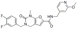 Furo[2,3-d]pyrimidine-6-carboxamide,  3-[(3,4-difluorophenyl)methyl]-1,2,3,4-tetrahydro-N-[(2-methoxy-4-pyridinyl)methyl]-1-methyl-2-oxo- CAS#: 660819-04-5