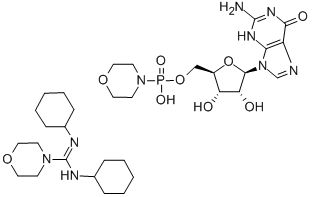 GUANOSINE 5'-MONOPHOSPHOMORPHOLIDATE 4-MORPHOLINE-N,N'-DICYCLOHEXYLCARBOXAMIDINE SALT CAS#: 7361-07-1